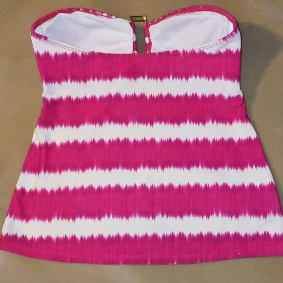 Lauren Ralph Tie‎ Dye Tankini Swimsuit Pink White 8 - Picture 3 of 9
